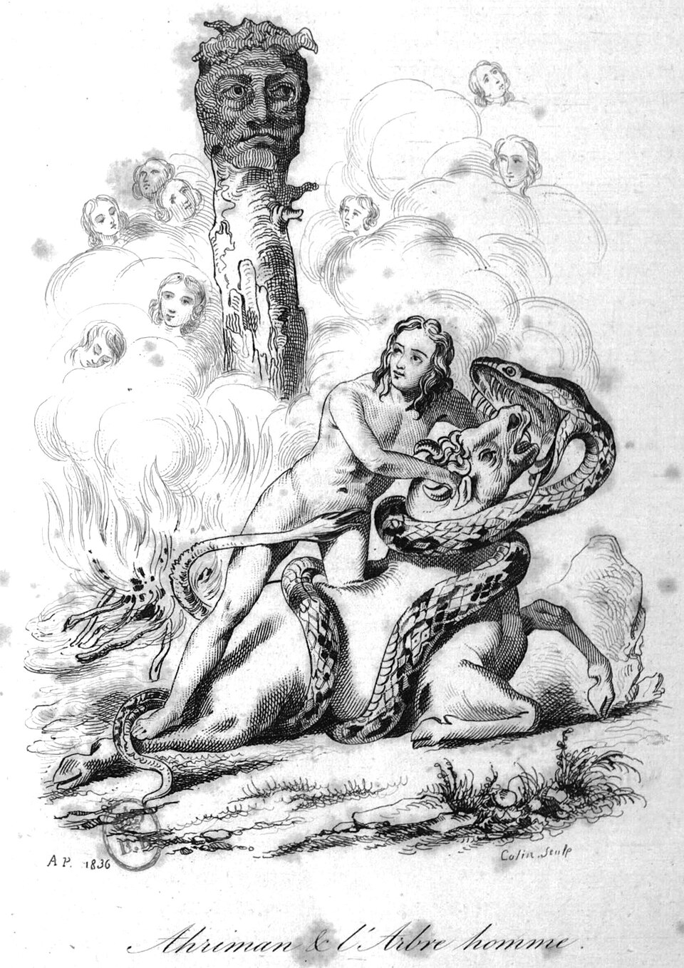 Historical depiction of Angra Mainyu