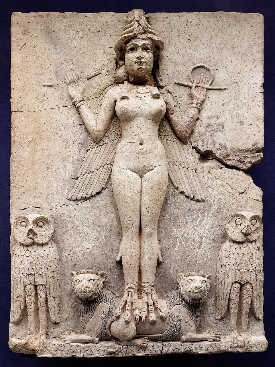 Historical depiction of Ereshkigal, Mesopotamian Queen of the Great Below