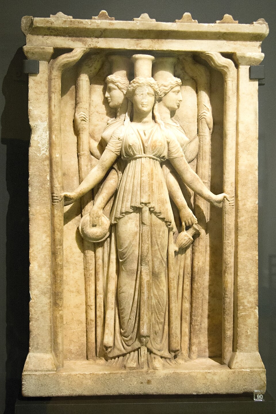 Historical depiction of Hecate, Greek Goddess of Crossroads deity