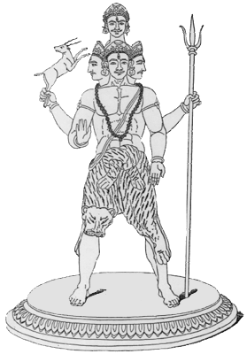 Historical depiction of Rudra
