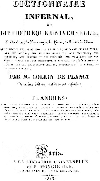 Dictionnaire Infernal, 1818; illustrated ed. 1863 — title page or representative image